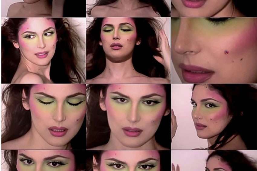 maquillage coloré 1980